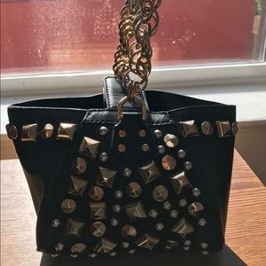 Versace For H&M Leather Studded Bag w/ Chain Strap